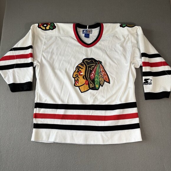 Starter Other - Vintage 90s Starter Chicago Blackhawks NHL White Hockey Jersey Mens L